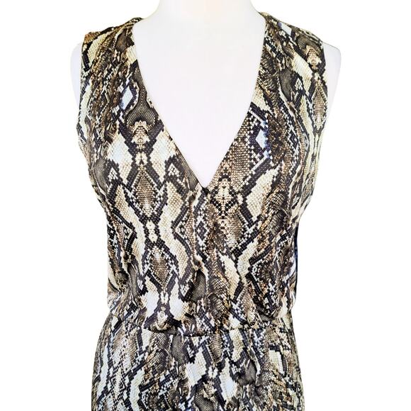Parker Briony Snakeskin-Print Midi Dress Size Medium - Picture 7 of 14